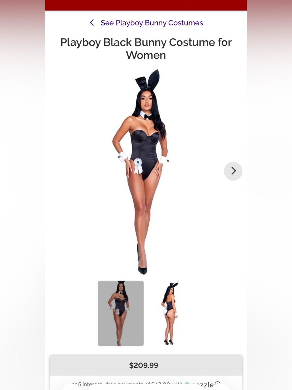 Playboy bunny costume